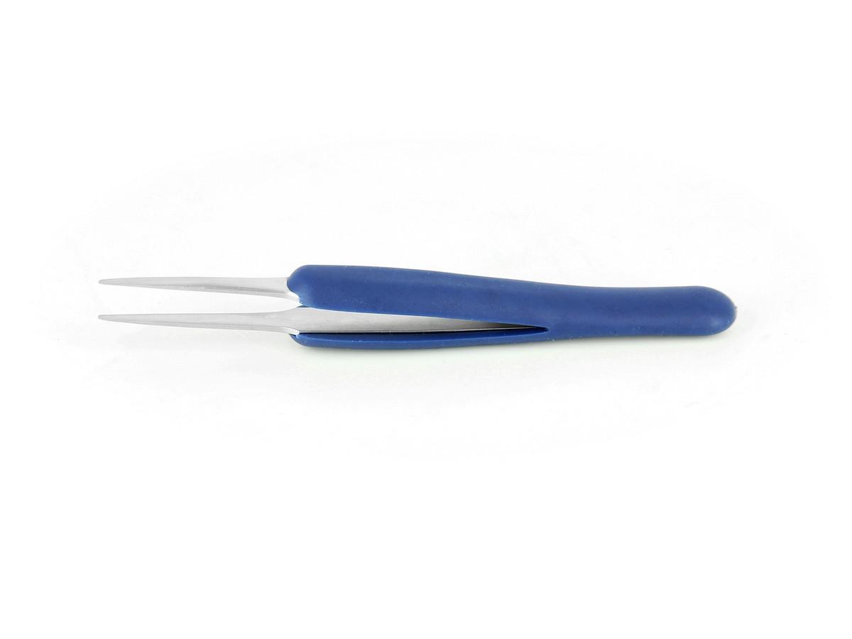 Tweezers ESD ERGO handle 120mm flat round tip