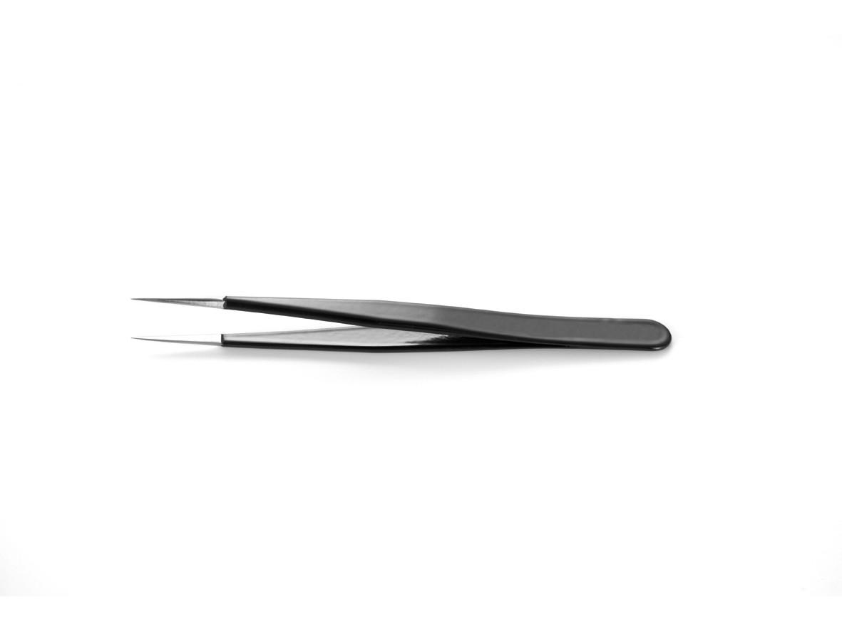 Tweezers ESD Epoxy coated 110mm super fine tip