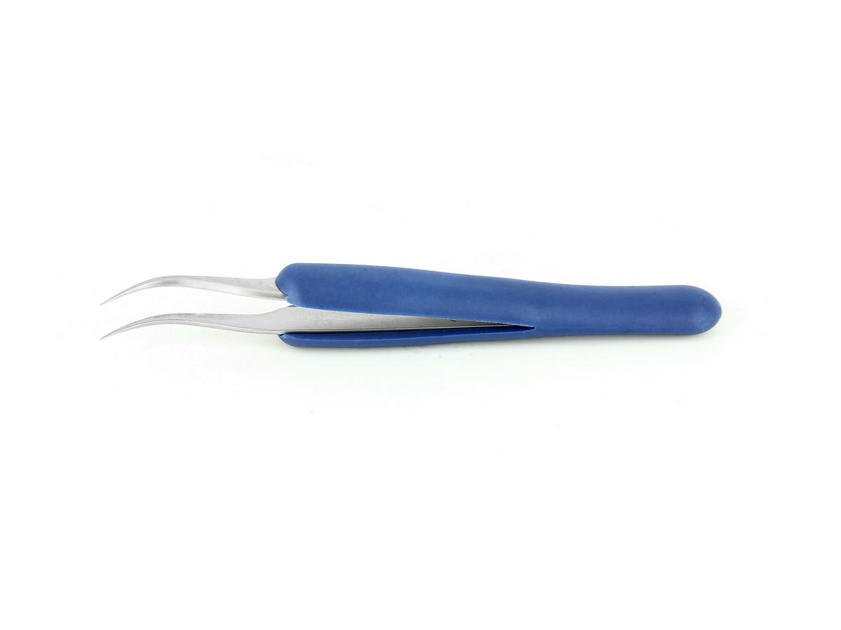 Tweezers ESD ERGO handle 120mm fine bent tip