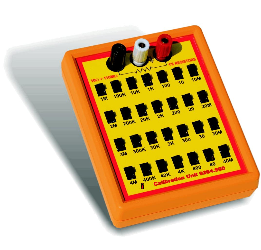 Resistance box for calibration unit 10 ohms to 110 Mohm