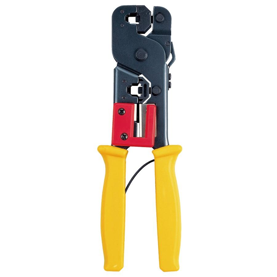 Press pliers for RJ modular plugs 4 & 6-pole