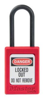 Master padlock Red hanger Ø4.76mm - 38x38mm