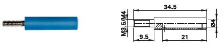 Adapter LB4-G / M3.5 black 1000V; CATII; 32A