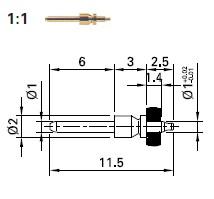 MC 42.0003 electric wire connector Pin header 1 pc(s)