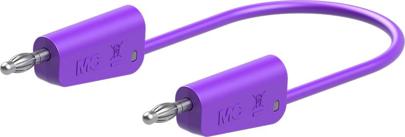 Silicone test lead 1mm² 25cm VIOLET LK-4N-S10 19A 30V AC/60V DC nickel-plated plug