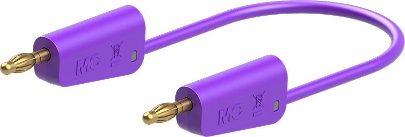 Silicone test lead 1mm² 50cm VIOLET LK-4A-S10 19A 30V AC/60V DC Gold-plated plug