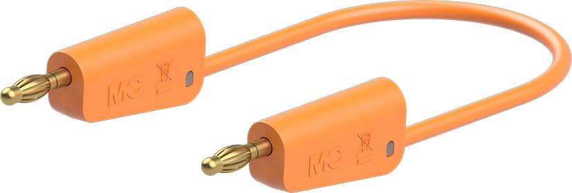 Test lead silicone 1mm² 150cm ORANGE LK-4A-S10 19A 30V AC/60V DC Gold-plated plug