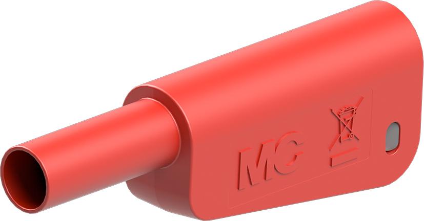 Insulation for banana plug KT-SL-4-39 Ø4mm RED for 1mm² cord. t/SLQ-4x +SLM-4x