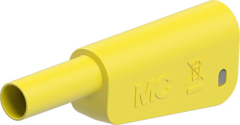 Insulation for banana plug KT-SL-4-39 Ø4mm YELLOW for 1mm² cord. t/SLQ-4x +SLM-4x