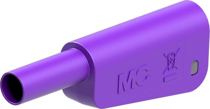 Insulation for banana plug KT-SL-4-39 Ø4mm VIOLET for 1mm² cord. t/SLQ-4x +SLM-4x