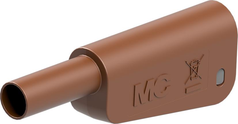 Insulation for banana plug KT-SL-4-39 Ø4mm BROWN for 1mm² cord. t/SLQ-4x +SLM-4x