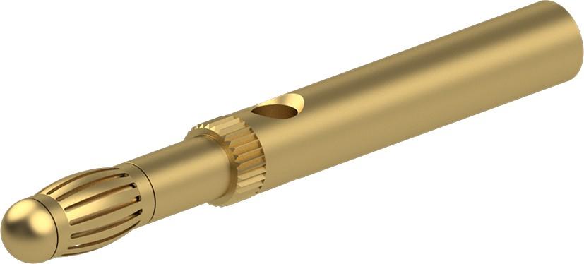 Banana plug LS-SLQ-4A gold-plated f/1mm² + 2.5mm² for soldering t/662026 + 662027