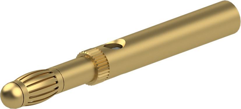 Banana plug LS-SLM-4A gold-plated f/1mm² + 2.5mm² with screw t/662026 + 662027