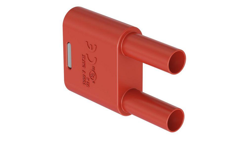 4mm insulated connecting plug red