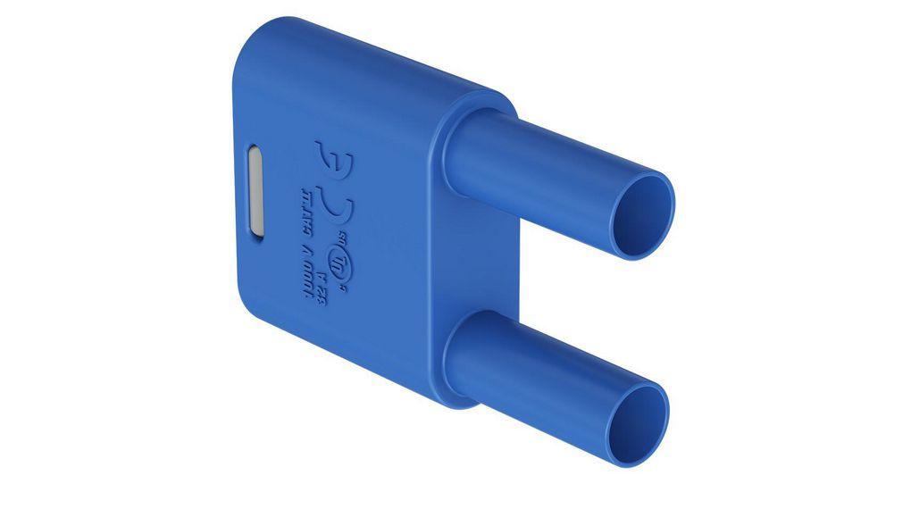 4mm insulated connecting plug blue