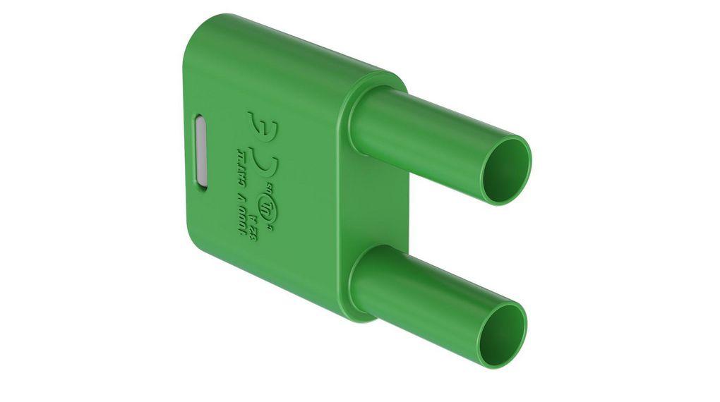 4mm insulated connecting plug green