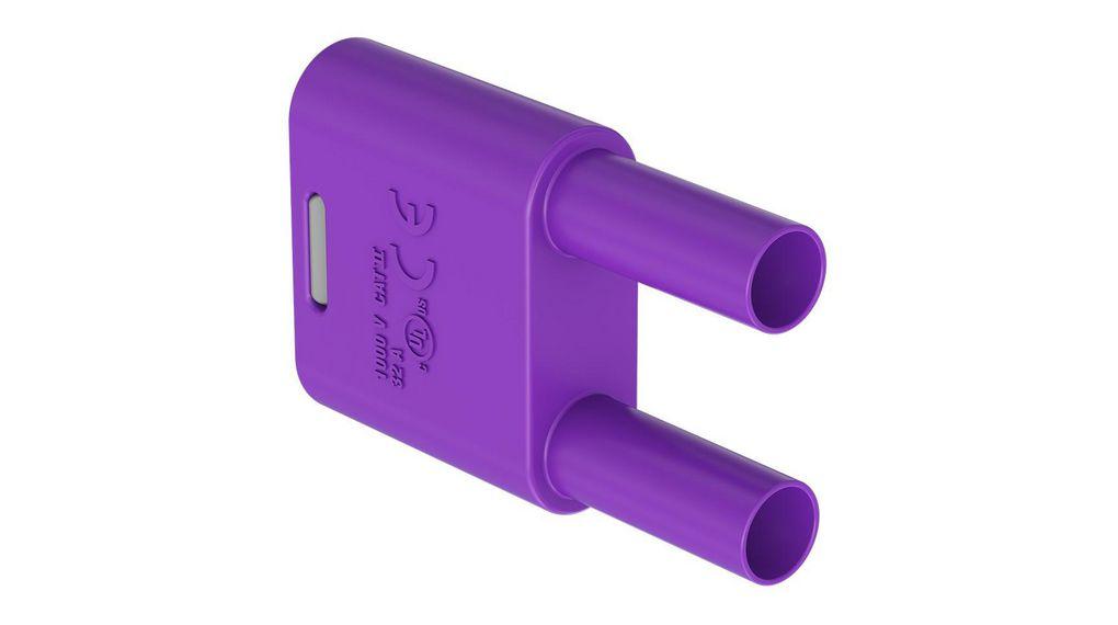 4mm insulated connecting plug violet