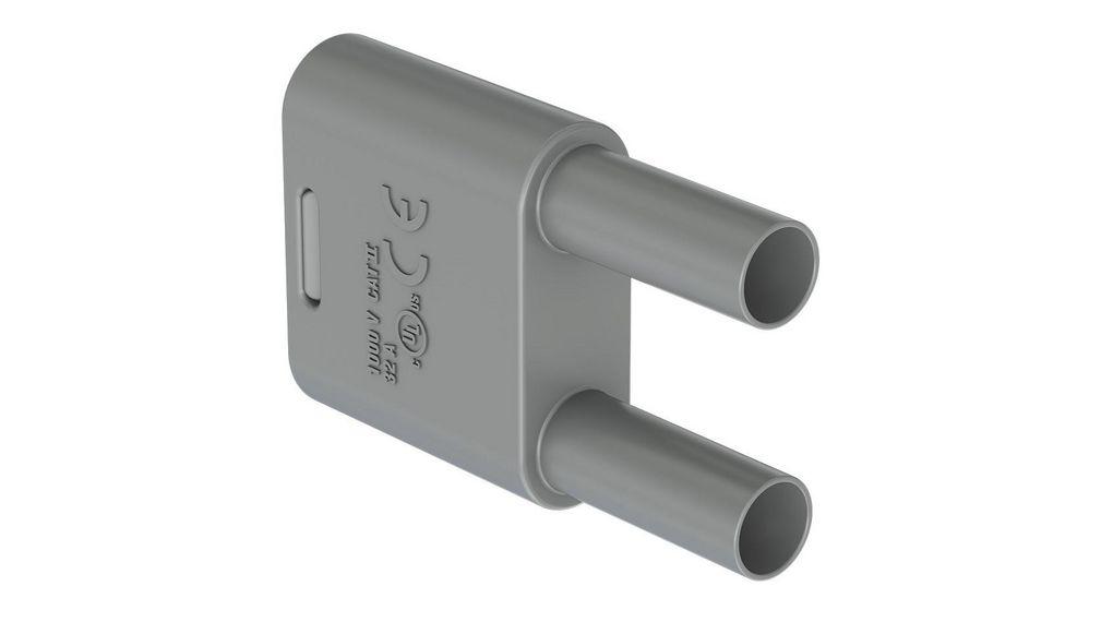 4mm insulated connecting plug grey