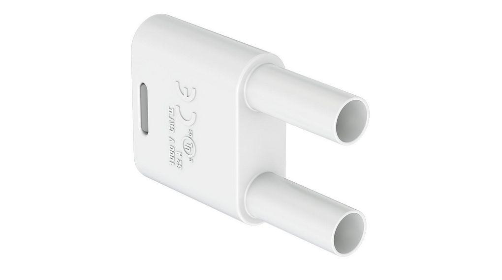 4mm insulated connecting plug white