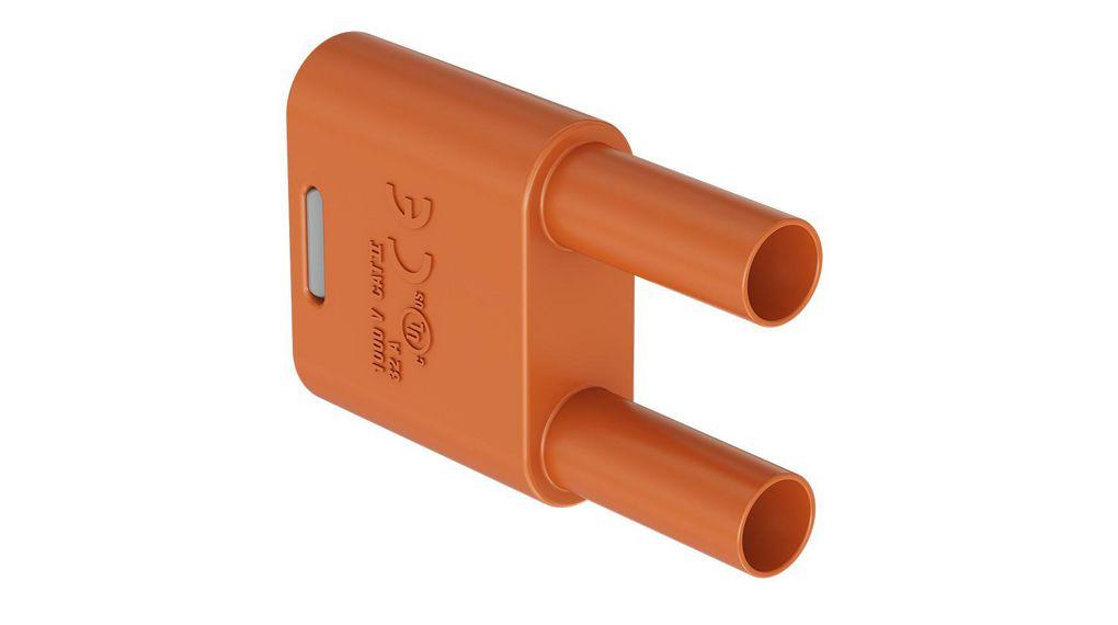 4mm insulated connecting plug orange