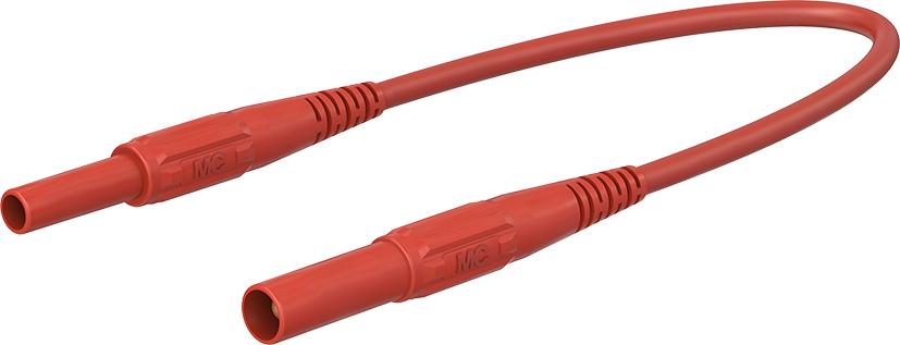 Extends cord. Silicone 100cm XKS-414 RED plug/socket CATIII 1000V 19A