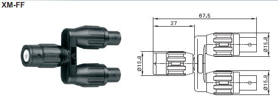 MC XM-FF electrical complete connector 1 A