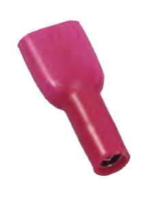 Fully insulated flat plug female red 6.3x0.8mm - 0.5-1.5mm²