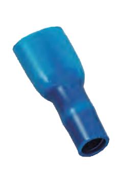 Fully insulated flat plug female blue 6.3x0.8mm - 1.5-2.5mm²