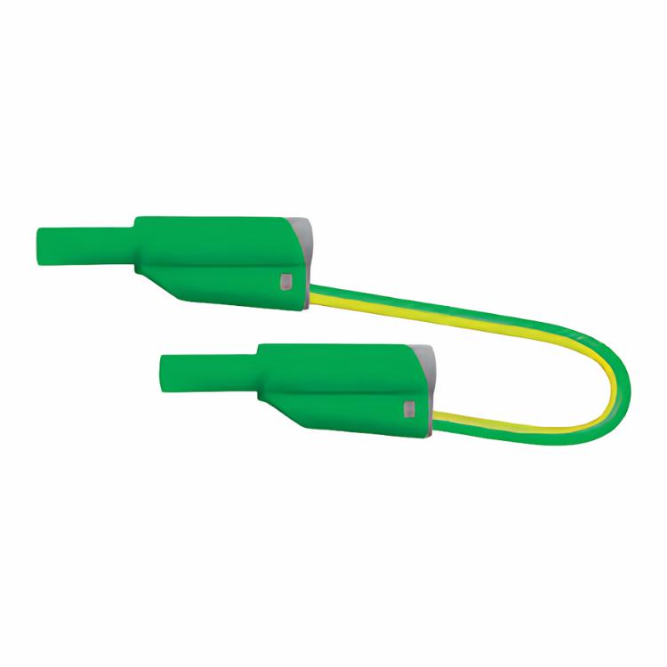 Test lead f / earth bushing 2.5mm² 25cm yellow / green