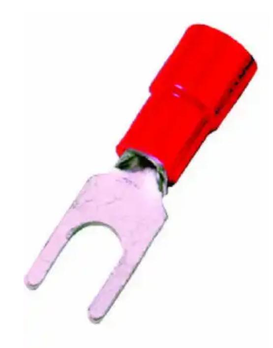 Cable liner fork insulated red 0.5-1.5mm²-C4mm DIN46237 / UL-APPROVED