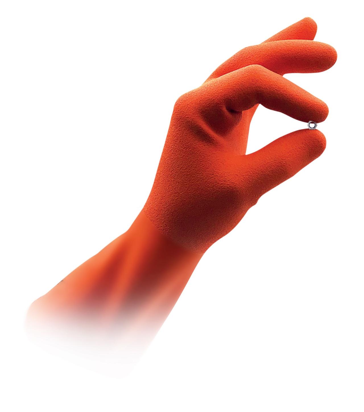 Orange L-AUS glove Touch-E 1000V Size 10-CL 0-36cm long-0.8mm thick ARC LIGHT SAFE