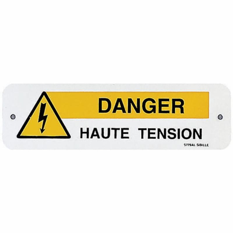 Aluminum sign DANGER HIGH VOLTAGE 200X60MM