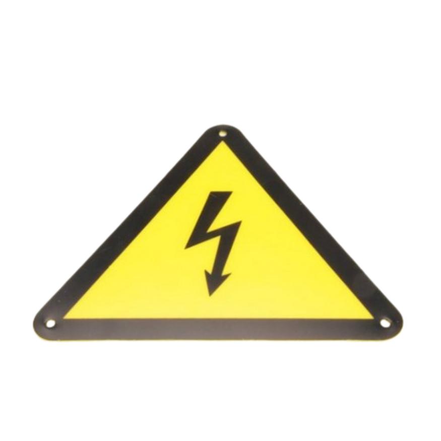 sign with LIGHTNING selfadhesive 100x100x100mm