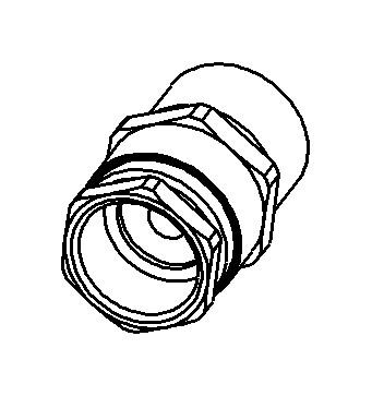 Cable gland brass PG9; Ø2-9mm - 15mm thread