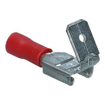 Flat plug insulated male / she red 0.5-1.5mm²-6.3x0.8mm