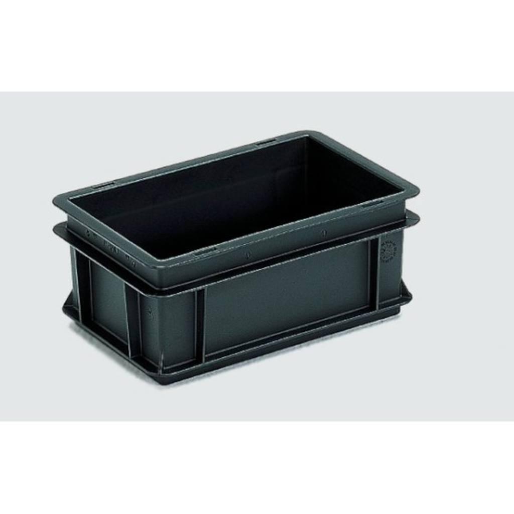 Stacking container RAKO ESD 300x200x117 mm Storage box Black Rectangular Polypropylene (PP)