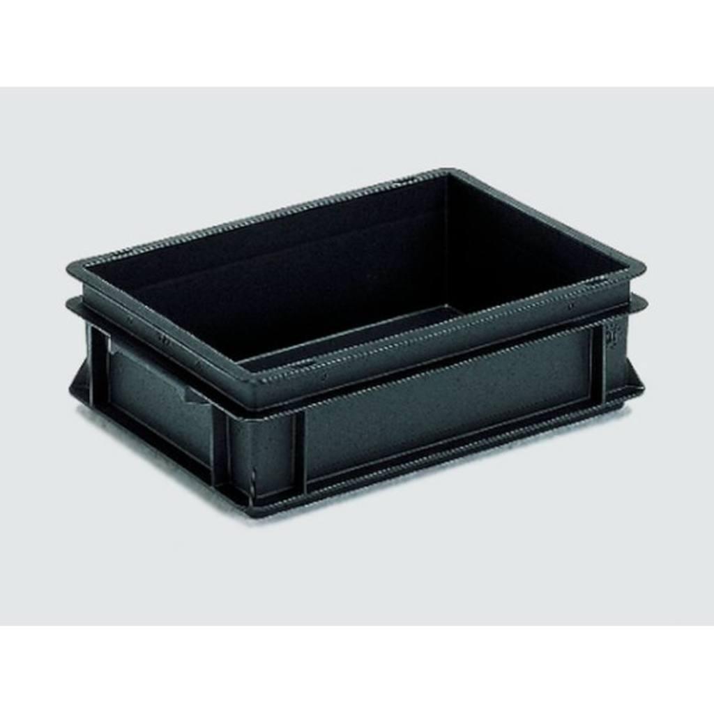 Stacking container RAKO ESD 400x300x117 mm Storage box Black Rectangular Polypropylene (PP)