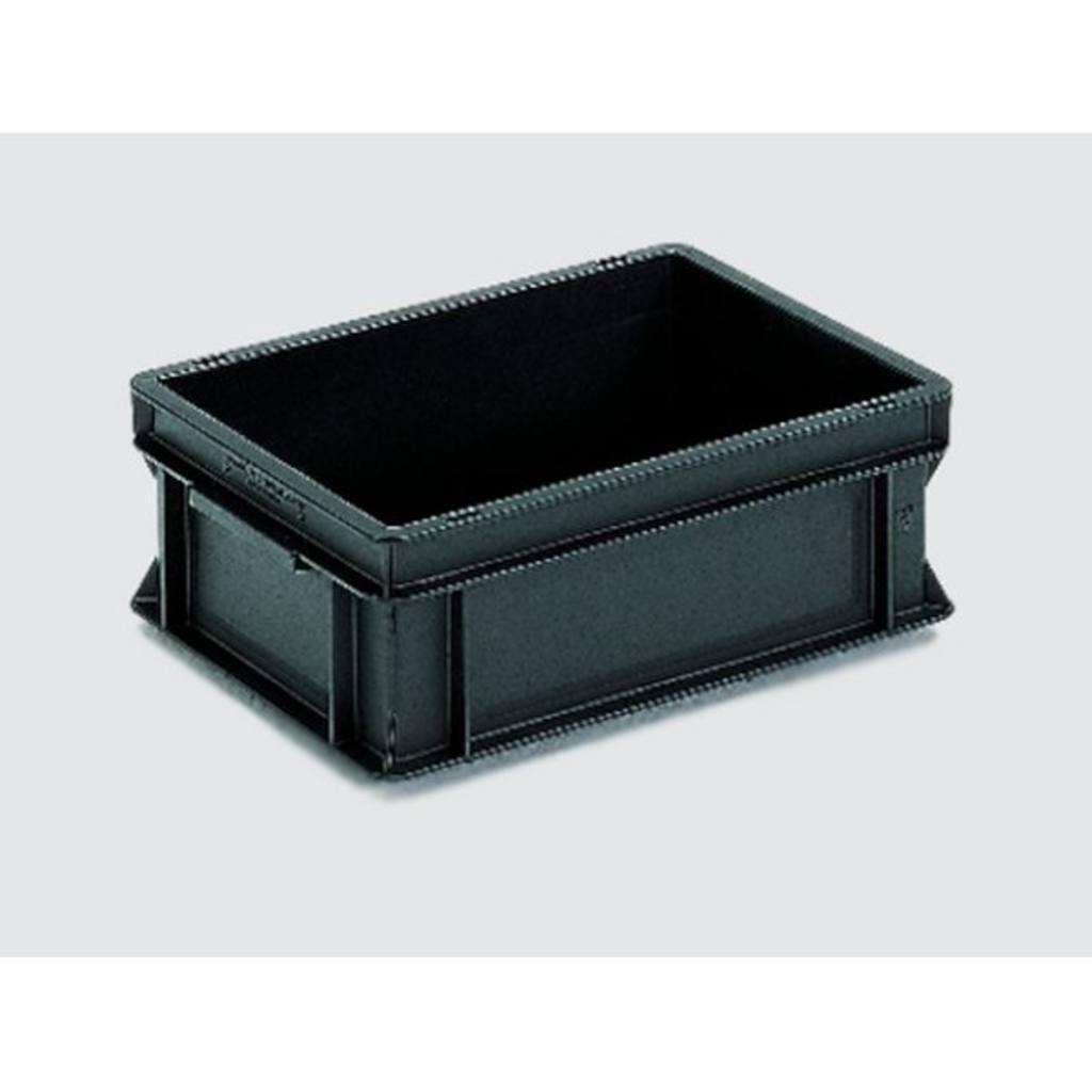 Stacking container RAKO ESD 400x300x170 mm Storage box Black Rectangular Polypropylene (PP)