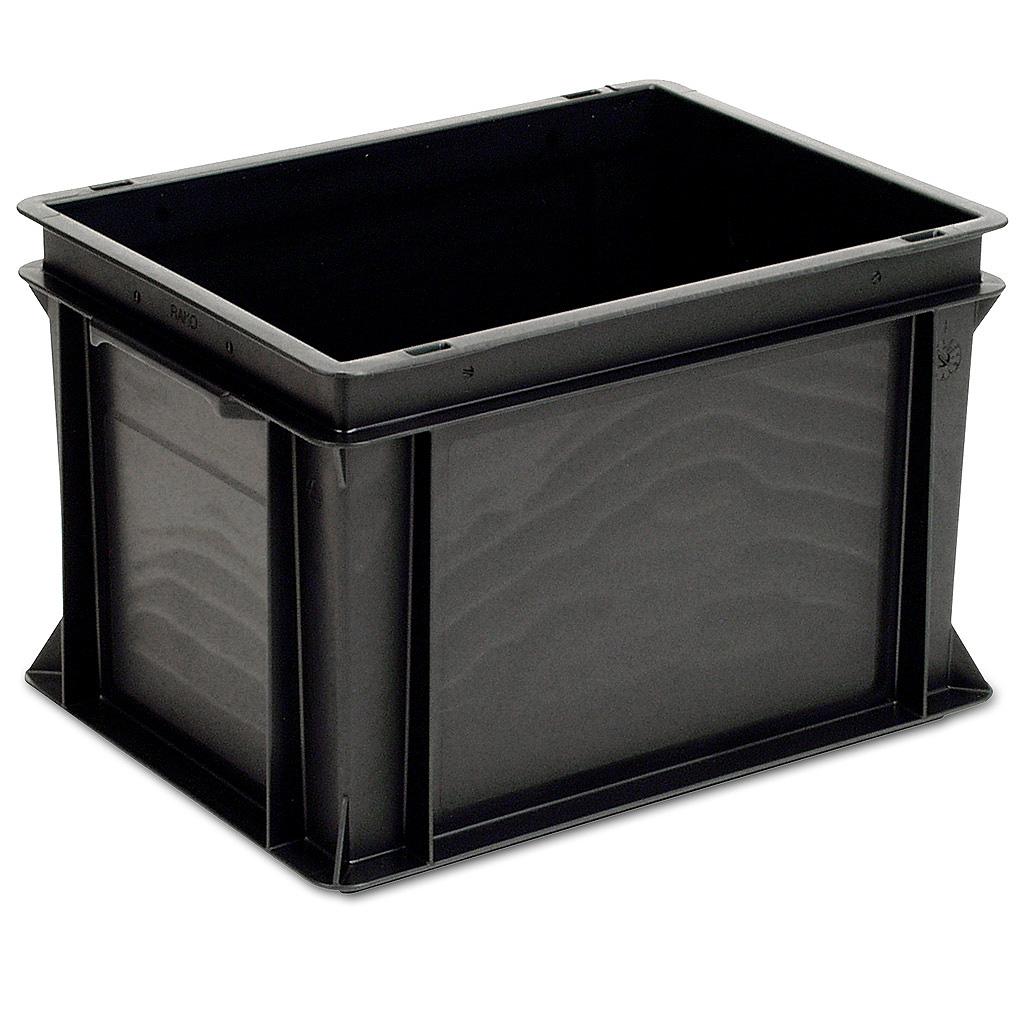 Stacking container RAKO ESD 400x300x270 mm Storage box Black Rectangular Polypropylene (PP)