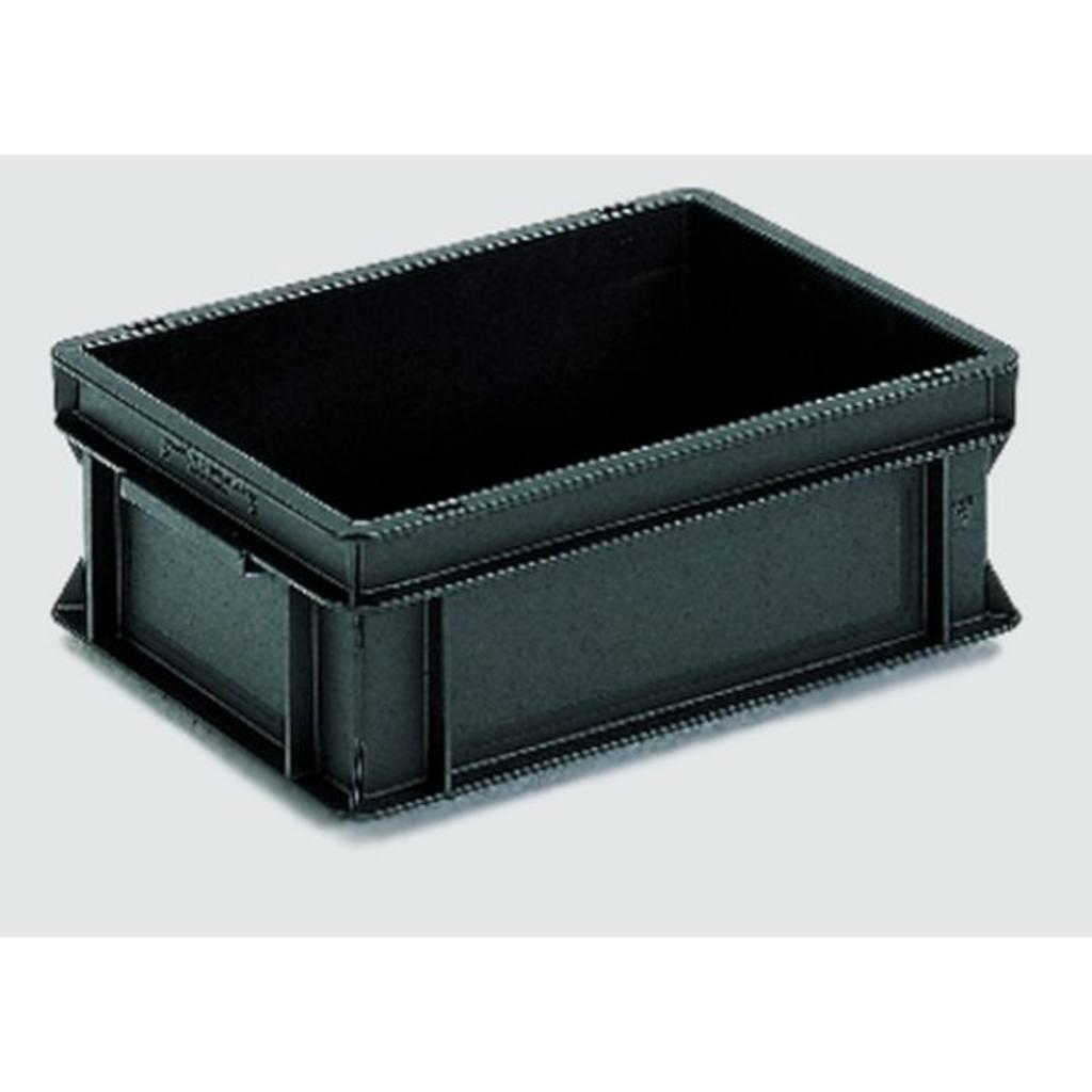 Stacking container RAKO ESD 600x400x147 mm Storage box Black Rectangular Polypropylene (PP)