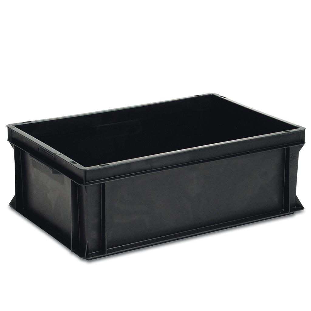Stacking container RAKO ESD 600x400x220 mm Storage box Black Rectangular Polypropylene (PP)
