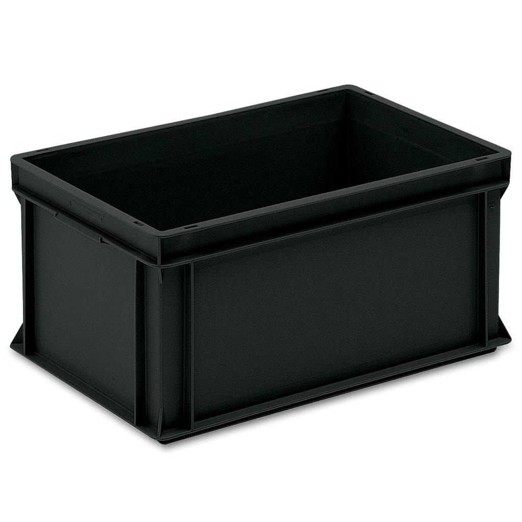 Stacking container RAKO ESD 600x400x278 mm Storage box Black Rectangular Polypropylene (PP)