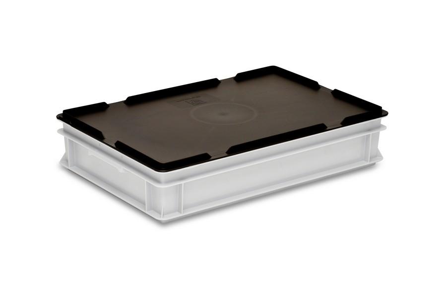 Loose lid ESD 600x400 mm Storage box Black, White Rectangular Polypropylene (PP)