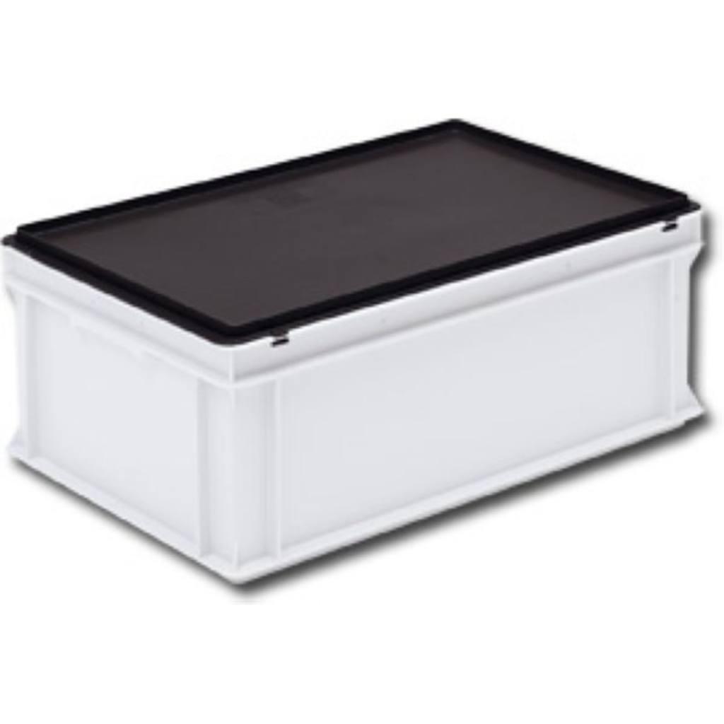 Hinged lid ESD 600x400 mm Storage box Black Rectangular Polypropylene (PP)