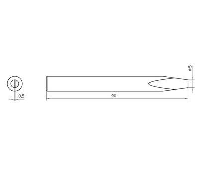 Soldering Tip Chisel, 5,0 mm for SPI 81