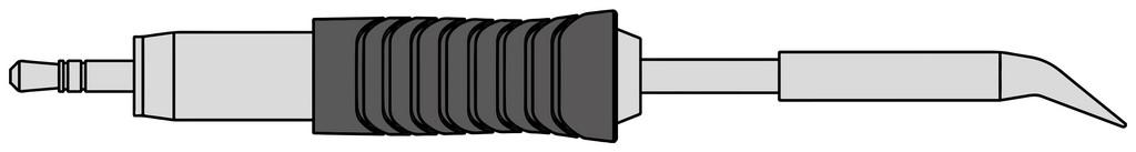 RT Ultra Soldering tip, conical bent Ø 0.4 mm, MIL-SPEC