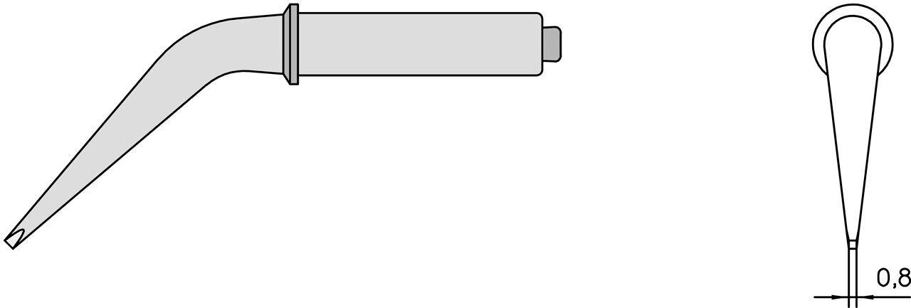 Soldering Tip Chisel Bent 370°C