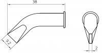 Soldering Tip Chisel Bent 9,2 x 2,0 mm