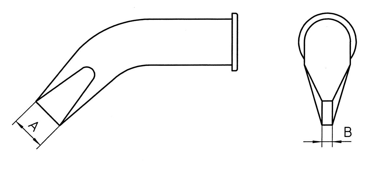 Soldering Tip Chisel Bent 7,0 x 2,0 mm