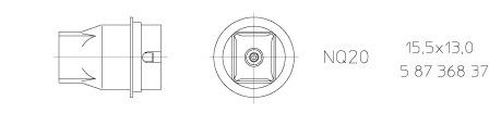 NQ 20 Hot air nozzle 15,5 x 13,0 mm